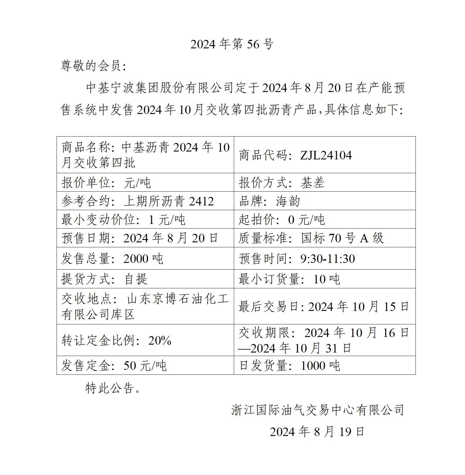 关于中基宁波集团股份有限公司预售2024年10月交收第四批沥青产品的公告_01.jpg