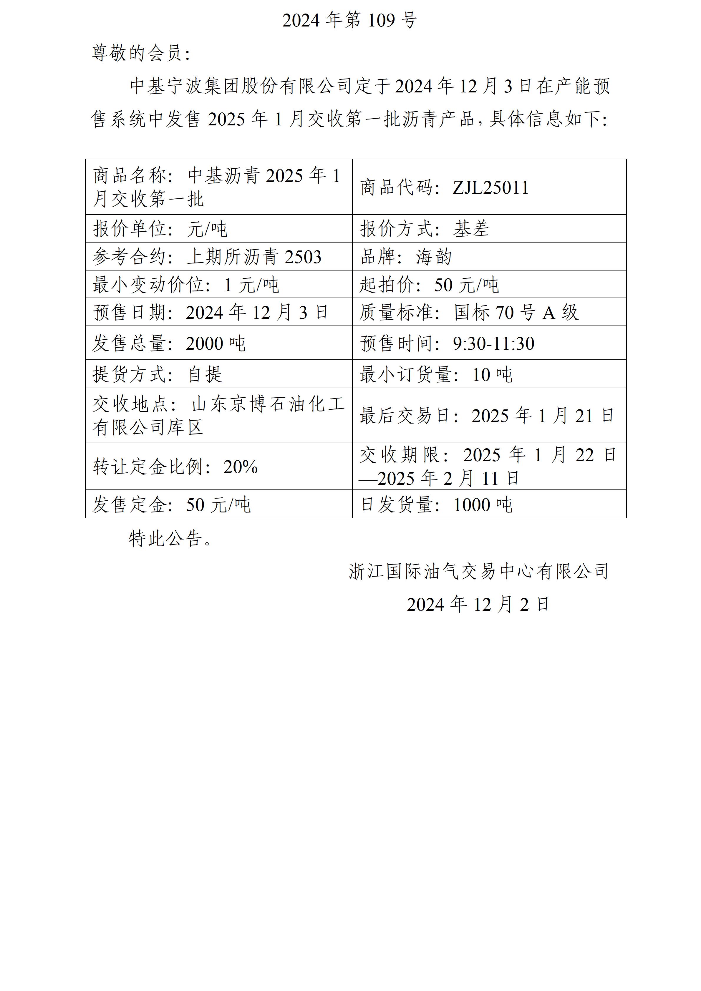 关于中基宁波集团股份有限公司预售2025年1月交收第一批沥青产品的公告_01.jpg